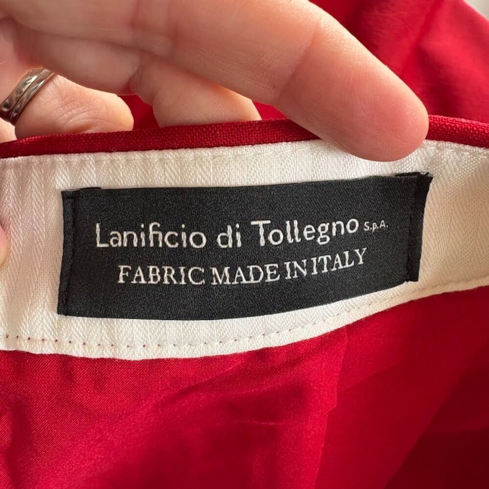 NWT J. Crew Wool Pant Trouser Red Italian Stretch Kaya Stretch Winter Holiday - Picture 12 of 16